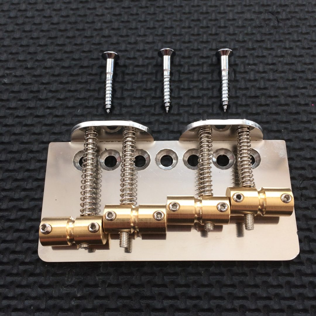 Fully compensatable bass bridge for 51 Precision string thru, brass or