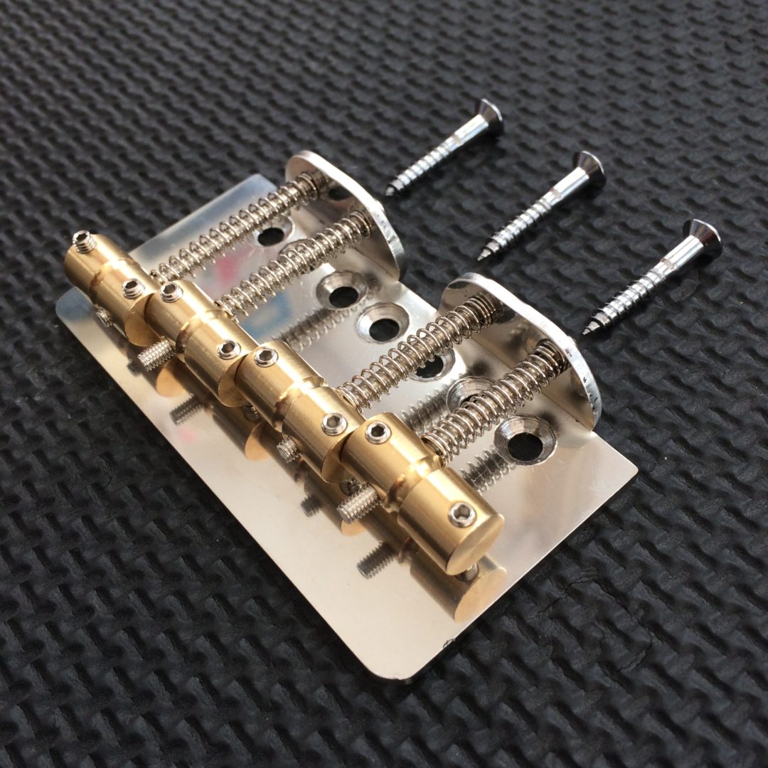 Fully compensatable bass bridge for 51 Precision string thru, brass or
